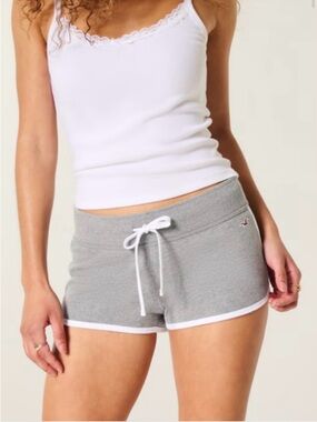 Hollister Gray Drawstring Terry Shorts low rise nwt xl
